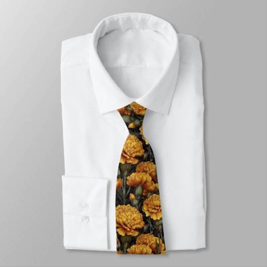 Klassisches Brautjungfer-Geschenk Nelke Floral Krawatte (Gebunden)