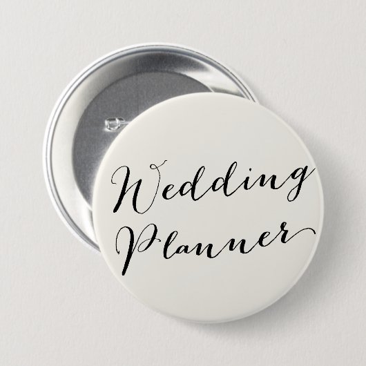 Klassisches Brautparty für Hochzeitsplaner Button (Vorne & Hinten)