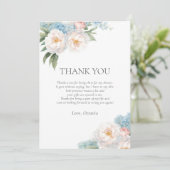 Klassisches Brautparty mit blauen und rosa Blume Einladung (Stehend Vorderseite)