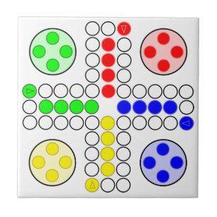 Klassisches Brettspiel Ludo Fliese