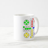Klassisches Brettspiel Ludo Kaffeetasse (VorderseiteRechts)