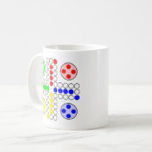 Klassisches Brettspiel Ludo Kaffeetasse (Vorderseite Links)