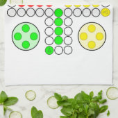 Klassisches Brettspiel Ludo Küchentuch (Gefaltet)