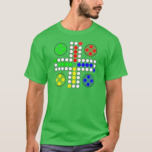 Klassisches Brettspiel Ludo T-Shirt (Vorderseite)