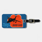 Klassisches britisches Passagierflugzeug Gepäckanhänger (Vorderseite horizontal)