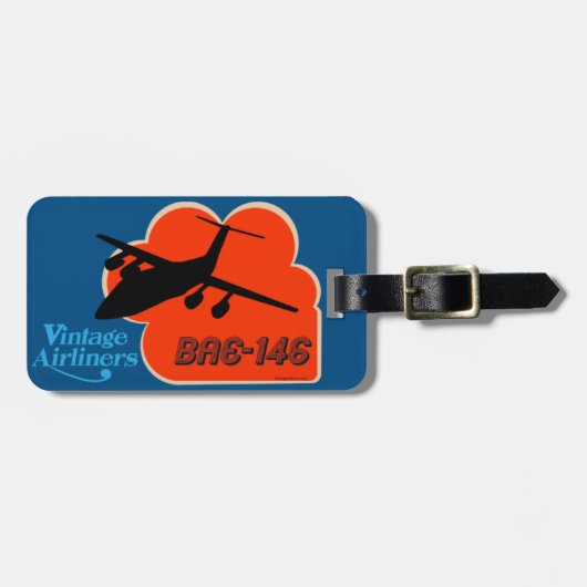 Klassisches britisches Passagierflugzeug Gepäckanhänger (Vorderseite horizontal)