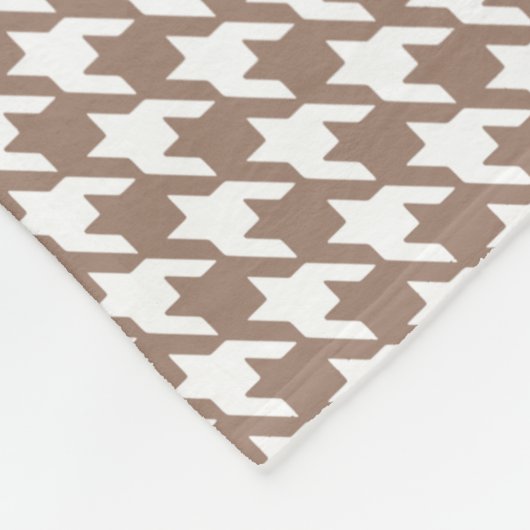 Klassisches Brown und weißes Fleecedecke (Ecke)