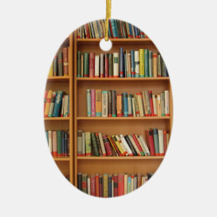 Klassisches Bücherregal-Muster, Bücherschrank, Büc Keramikornament