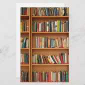 Klassisches Bücherregalmuster, Bücher, alte Bücher Briefpapier (Vorne/Hinten)