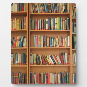 Klassisches Bücherregalmuster, Bücher, alte Bücher Fotoplatte