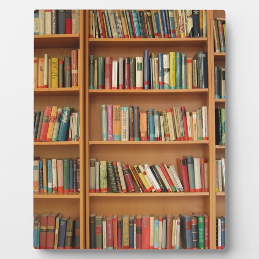 Klassisches Bücherregalmuster, Bücher, alte Bücher Fotoplatte (Vorderseite)