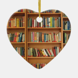 Klassisches Bücherregalmuster, Bücher, alte Bücher Keramikornament