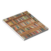 Klassisches Bücherregalmuster, Bücher, alte Bücher Notizblock (angewinkelt)
