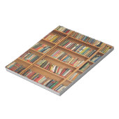 Klassisches Bücherregalmuster, Bücher, alte Bücher Notizblock (Rotiert)