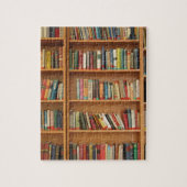 Klassisches Bücherregalmuster, Bücher, alte Bücher Puzzle (Vertikal)