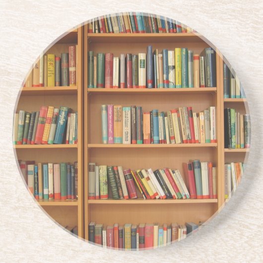 Klassisches Bücherregalmuster, Bücher, alte Bücher Untersetzer (Vorne)