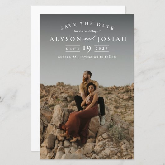 Klassisches Budget Foto Hochzeit speichern das Dat (Vorne/Hinten)