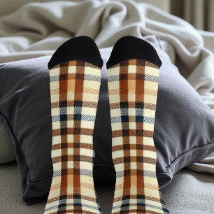 Klassisches Buffalo Karierte Socken Rustikal Terra