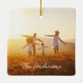 Klassisches Buffalo-Kariertes Monogramm A-Foto Keramikornament (Rückseite)