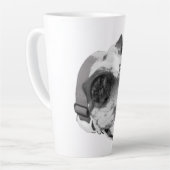 Klassisches Bulldoggen-Profil mit modernem Touch Milchtasse (Linke Ecke)