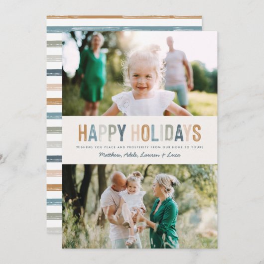 Klassisches buntes Foto Moderne Weihnachten (Vorne/Hinten)