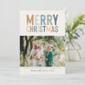 Klassisches buntes Foto Moderne Weihnachten (Stehend Vorderseite)