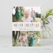 Klassisches buntes Foto Moderne Weihnachten (Stehend Vorderseite)