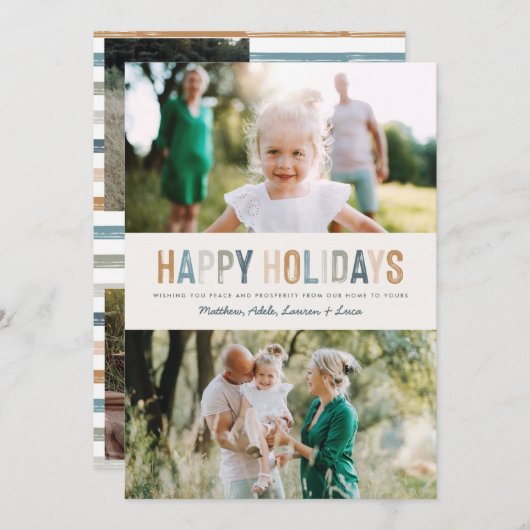 Klassisches buntes Foto Moderne Weihnachten (Vorne/Hinten)