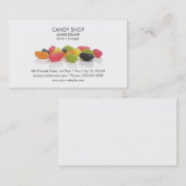 Klassisches buntes Süßigkeits-Süßigkeits-Geschäft Visitenkarte (Vorne/Hinten)