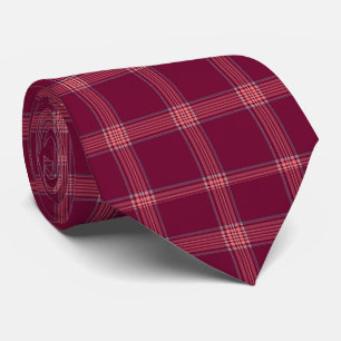 Klassisches Burgunder-Tartan-Karo-Geschenk Krawatte