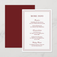 Klassisches Burgundy Elegante Hochzeit