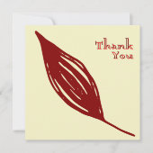Klassisches Burgundy Leaf Elegant Dankeskarte (Vorderseite)
