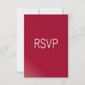 Klassisches Burgundy Menü UAWG RSVP Karte (Rückseite)