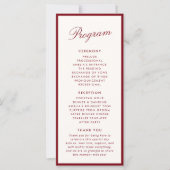 Klassisches Calligrafy Deep Red Old Money Programm (Vorderseite)