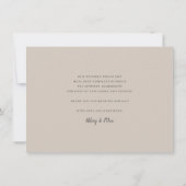 Klassisches Calligrafy Script-Hochzeitsskript-Foto Dankeskarte (Rückseite)