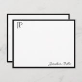 Klassisches Calligraphisches Skripttext-Elegant-Mo Mitteilungskarte (Vorne/Hinten)