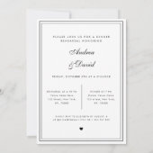 Klassisches Calligraphy Script Foto Probe Dinner Einladung (Rückseite)