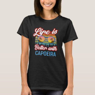 Klassisches Capoeira Karate Vintage Sonnenuntergan T-Shirt