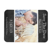 Klassisches Chalkboard-Foto Save the Date Magnet (Horizontal)