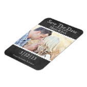 Klassisches Chalkboard-Foto Save the Date Magnet (Linke Seite)