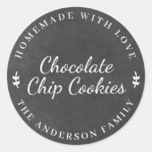Klassisches Chalkboard Personalisiert Backgeschenk Runder Aufkleber (Vorderseite)