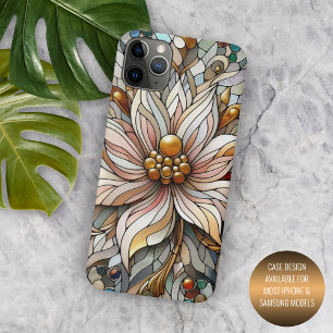 Klassisches Chic-Buntglas-Blumenkunstmuster Case-Mate iPhone Hülle