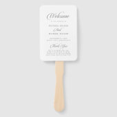 Klassisches, chic Calligraphy-Hochzeitsprogramm Fächer (Vorderseite)