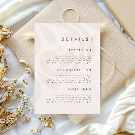 Klassisches Chic Creme Burgunder Damast Hochzeitsd Begleitkarte