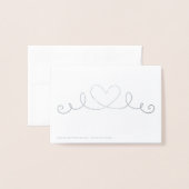 Klassisches Chic-Denken Folienkarte (Rückseite mit Umschlag)