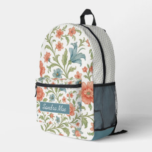 Klassisches, chic florales Kunstmuster Bedruckter Rucksack