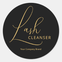 Klassisches Chic Gold und Black Lash Cleanser Labe