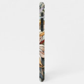 Klassisches Chic-Muster aus gepolstertem Glas iPhone Hülle (Linke Seite)