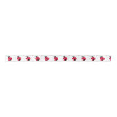 Klassisches Chic Niedlich Red Ladybug Muster Satinband (Vorderseite)