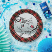 Klassisches Chic Red Black Yellow White Tartan Mus Pappteller (Party)